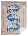 Three Buffalo Plush Sherpa Throw