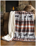 Running on the Range Plush Sherpa Throw