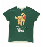 Lazy One Fetching Tired Dark Green Women's Dark Regular Fit PJ Tee