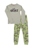 Lazy One - The GOAT Kid's Long Sleeve PJ Set