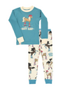 Lazy One - Booty Sleep Blue Kid's Horse Long Sleeve Blue PJ's
