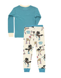 Lazy One - Booty Sleep Blue Kid's Horse Long Sleeve Blue PJ's