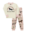 Lazy One - Wild & Free Kid's Long Sleeve Horse Pajamas