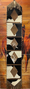 Cowhide Table Runner - Diamonds