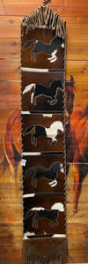 Cowhide Table Runner - Horses